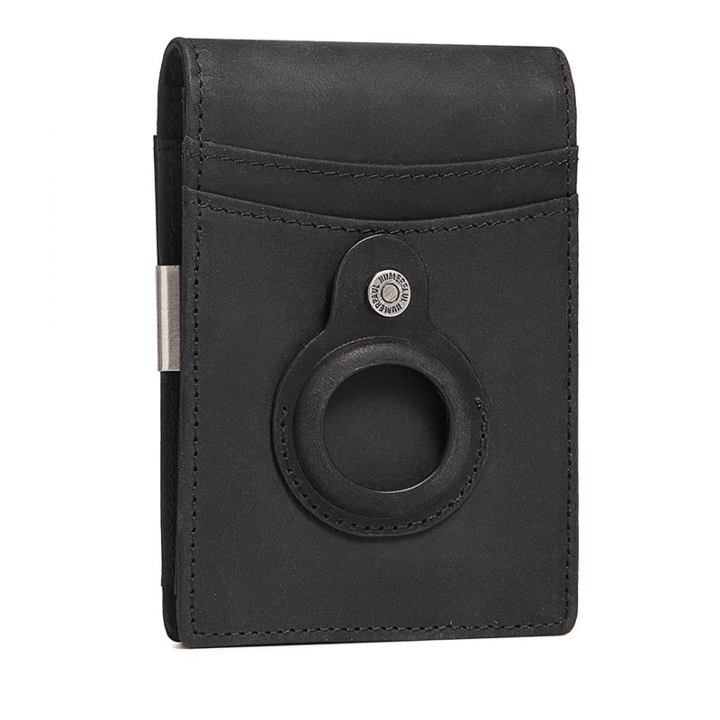 

RFID Blocking Credit Card Holder Business Money Clip Case Organizer Purse Wallet Compatible with Airtag