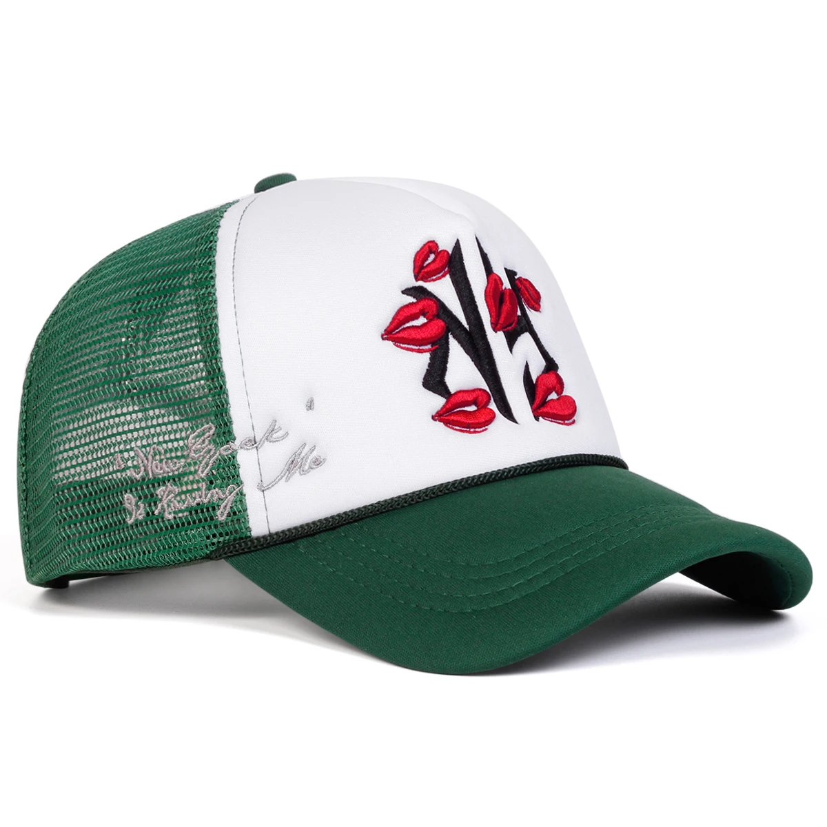 Бейсбольные сетчатые кепки унисекс с вышивкой букв и губ весенне-летние уличные