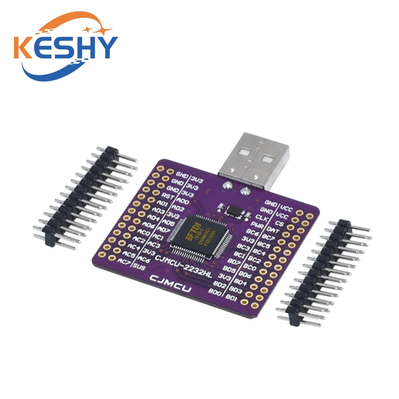Фото MCU-2232 FT2232HL USB TURN UART/FIFO/SPI/I2C/JTAG/RS232 Модуль внешней памяти №3