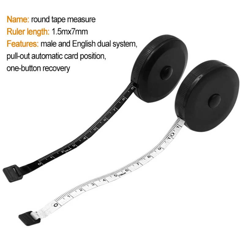 

150cm Tape Measuring Tool 60inch Body Tailor Tape Ruler Measure For Sewing Tailor Fabric Measurements Tape Retractable Ruler