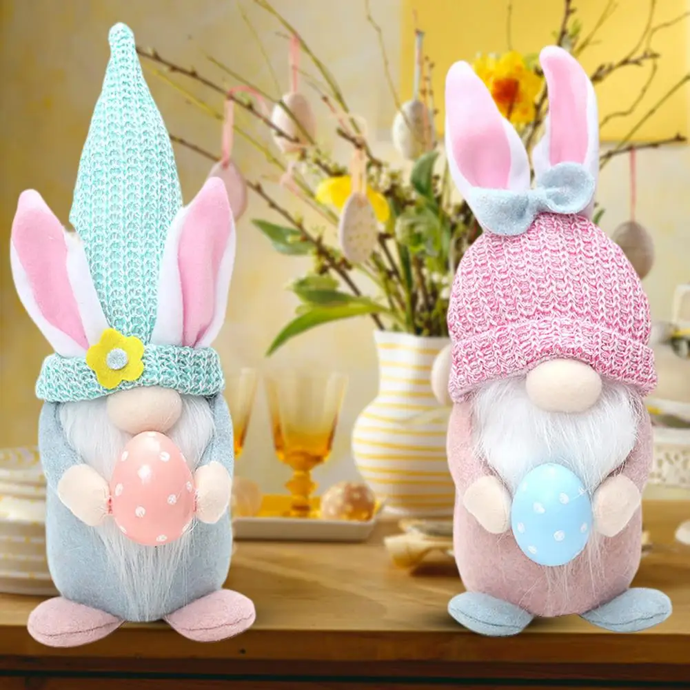 

Easter Decorations for Home Cute Rabbit Figurines Miniature Tabletops Ornaments Fairy Garden Thanksgiving