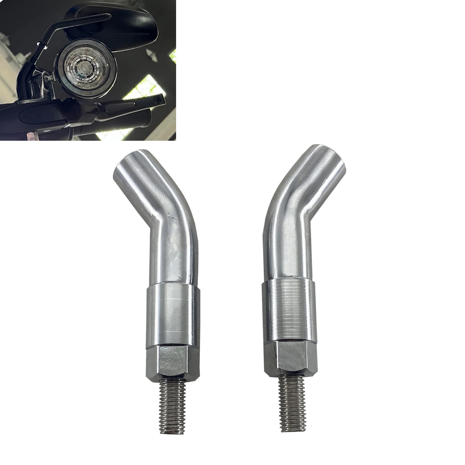 

Хромированный удлинитель выноса бокового зеркала заднего вида для мотоциклов Harley с круглыми выносами