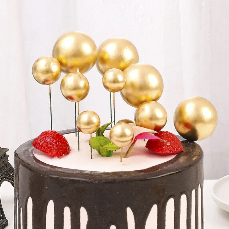 

60 шт. Топпер для торта на день рождения, свадьбу, вечеринку, кекс, красочные шары, топперы для торта на день рождения, свадьбу, Рождество, Декор