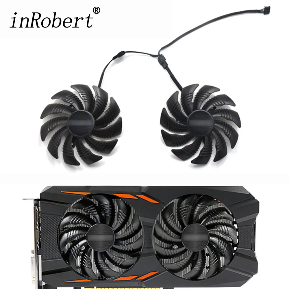 para Gigabyte Radeon Geforce Gtx 1050 1050ti 1060 1070 1070ti g1 Novo 88 rx 570 580 470 480 Milímetros Ventilador Refrigerador T129215su Placas Gráficas
