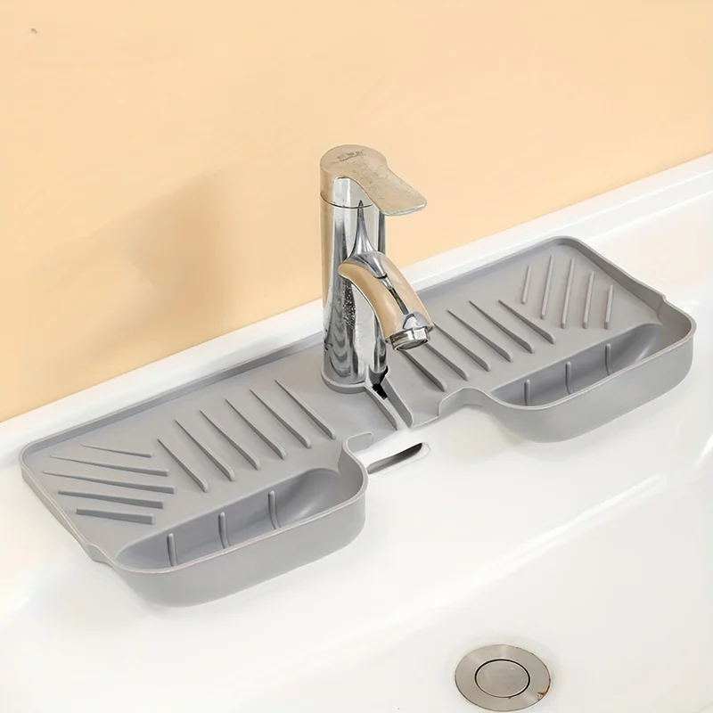 

Коврик для хранения сливного крана, 1 шт., силиконовая подставка для брызг, кухонная раковина, защита для столешницы в ванной...