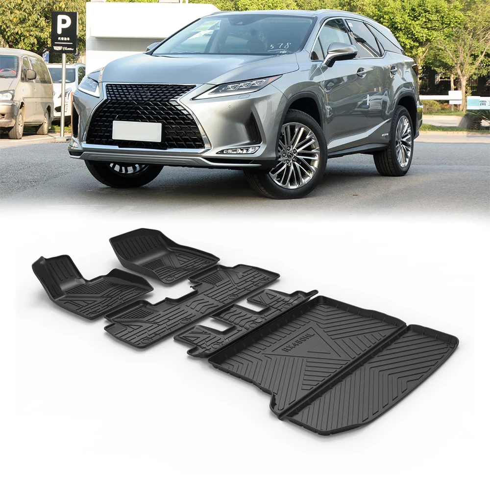 Автомобильный коврик из ТПЭ, коврик для багажника для Lexus RX 450HL, 7 мест, 2020, 2021, водонепроницаемый резиновый автомобильный коврик, подкладка, автомобильные аксессуары для интерьера
