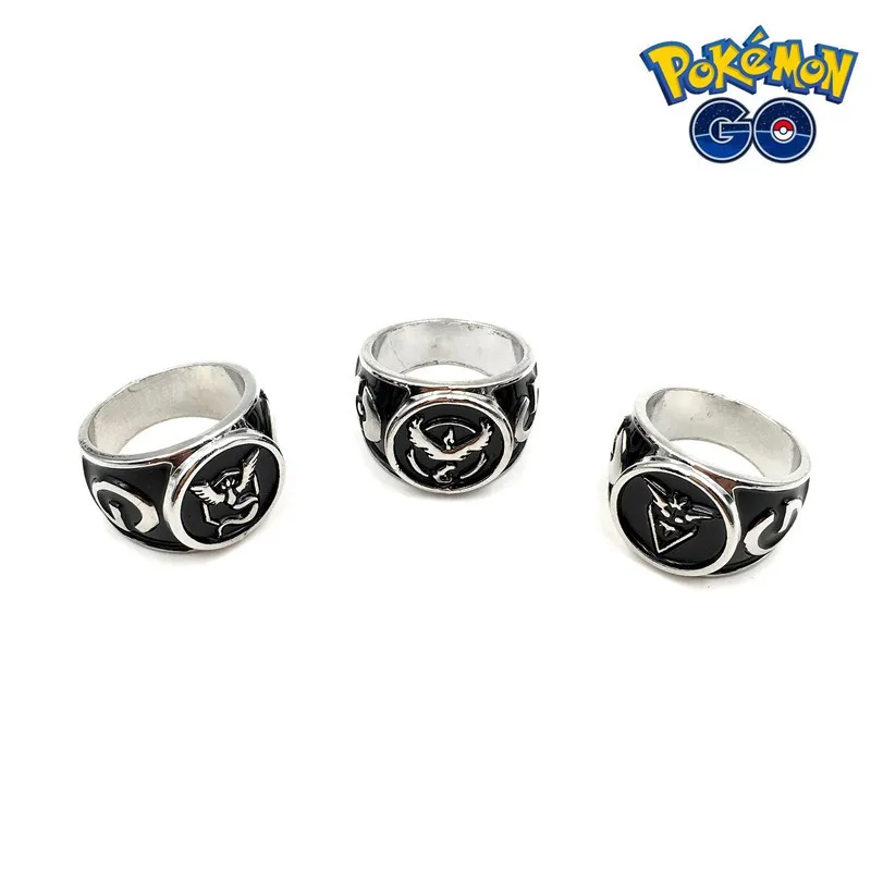 

Elf baby Pokemon peripheral ring Three camp logos (flamingo lightning bird quick-frozen bird) alloy ring