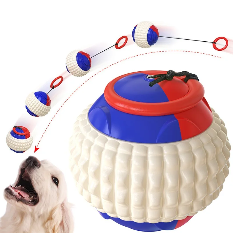 

Pet Hand Throw Ball With Telescopic Leash Puppy Toy Pumpkin Yo-yo Outdoor Rubber Interactive Toy Dog Accessories