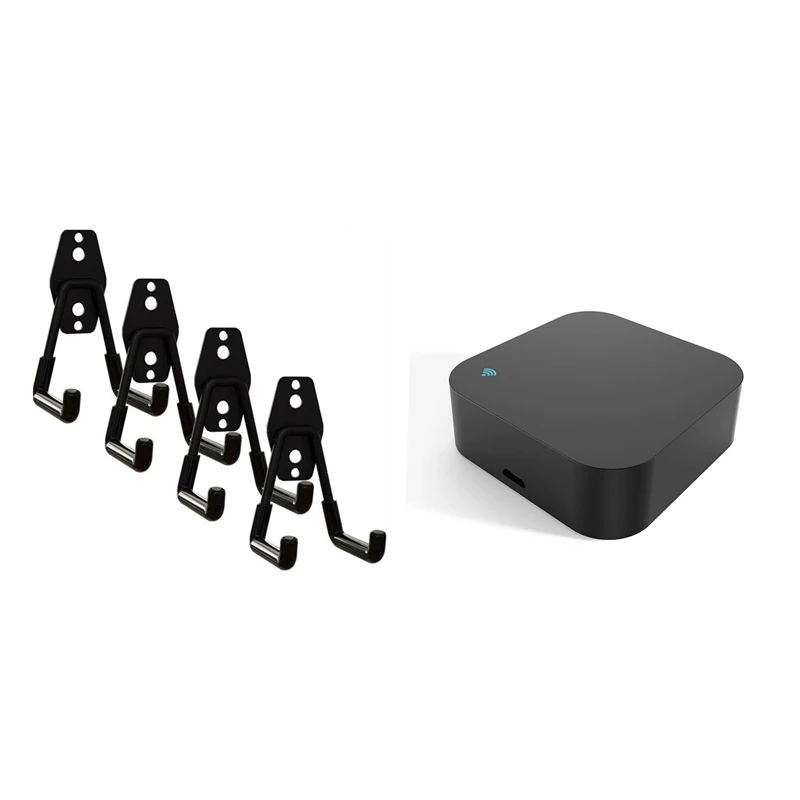 

4Pc Garage Storage Hooks Utility Double Hooks with S06Pro Tuya APP/Voice Control Temperature Humidity Sensors for Alexa