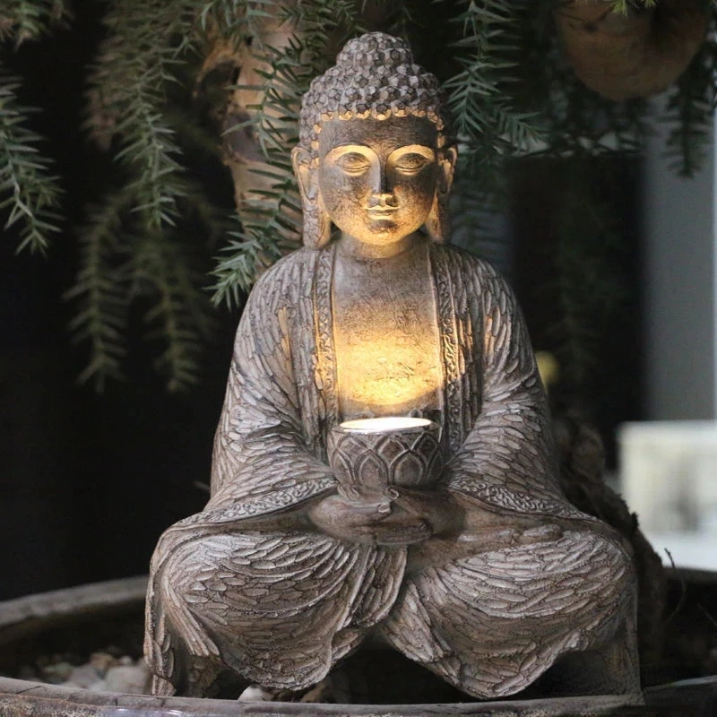 

Медитационная статуя Будда, скульптура, наружный сад, солнечный свет, Будда, дзен, домашнее украшение, статуэтки, украшение для внутреннего ...
