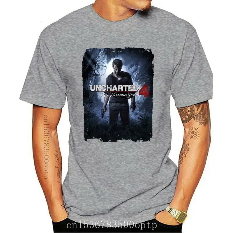 

Camiseta de algodón oficial para hombre, camisa con estampado informal, A la moda, Uncharted 4 - A Thief's End Cover, nueva