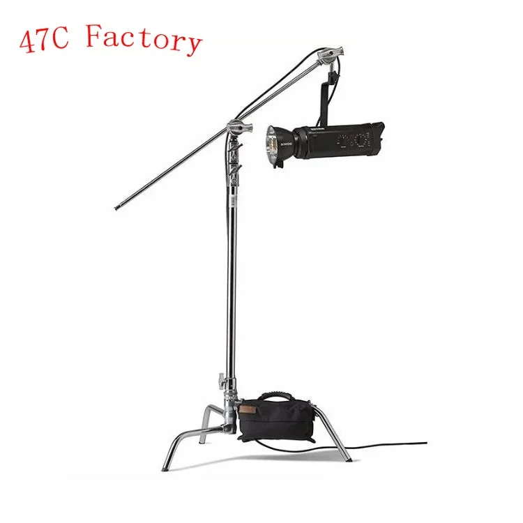 

Sale Camera Tripod Stand 2.6 M Heavy Duty Stainless Steel C Stand Photo Tripod Magic Leg Photography Photo Studio Light Tripod