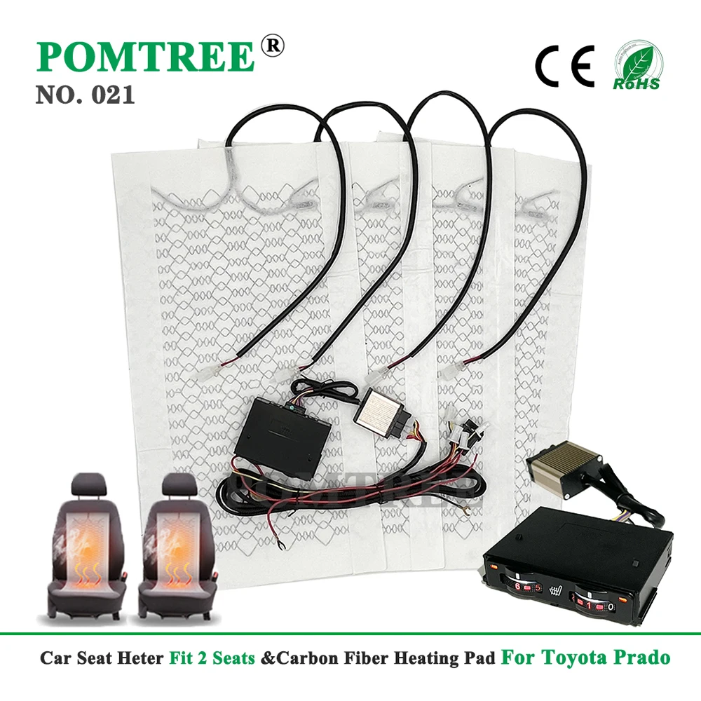 

Новый комплект встроенного подогревателя автомобильного сиденья, подходит для 2 сидений, 12 В, 27 Вт, нагревательные колодки, 6 уровней, система двойного переключателя управления для Toyota Prado 2018-2023