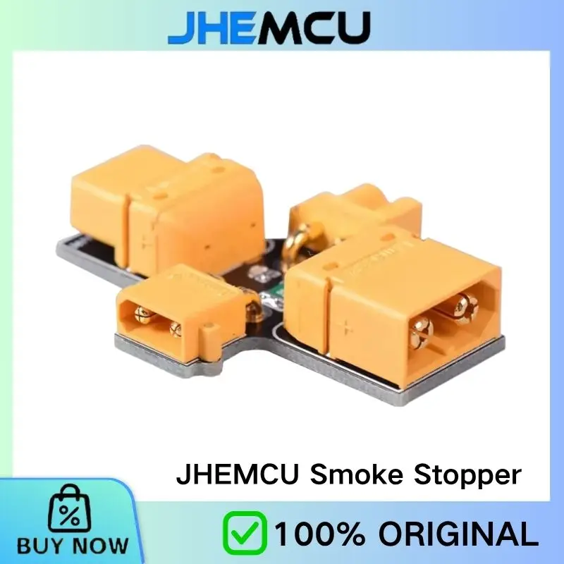 Фото JHEMCU Smoke Stopper XT30 XT60 (штекер/гнездо) 1-6S, самовосстанавливающийся, с функцией сброса, инструмент для тестирования защиты от дымовых сигнализаторов для радиоуправляемых моделей, FPV дронов, лодок, запчасти №1