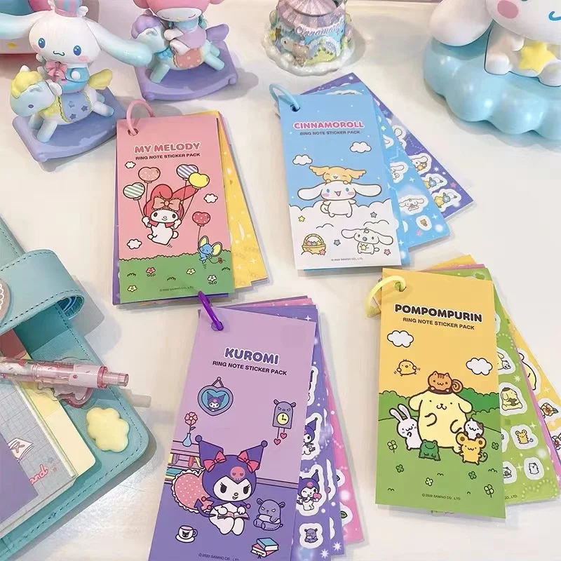 MINISO Hello Kitty Kuromi мультяшные наклейки для автографов унисекс бумажные готовые