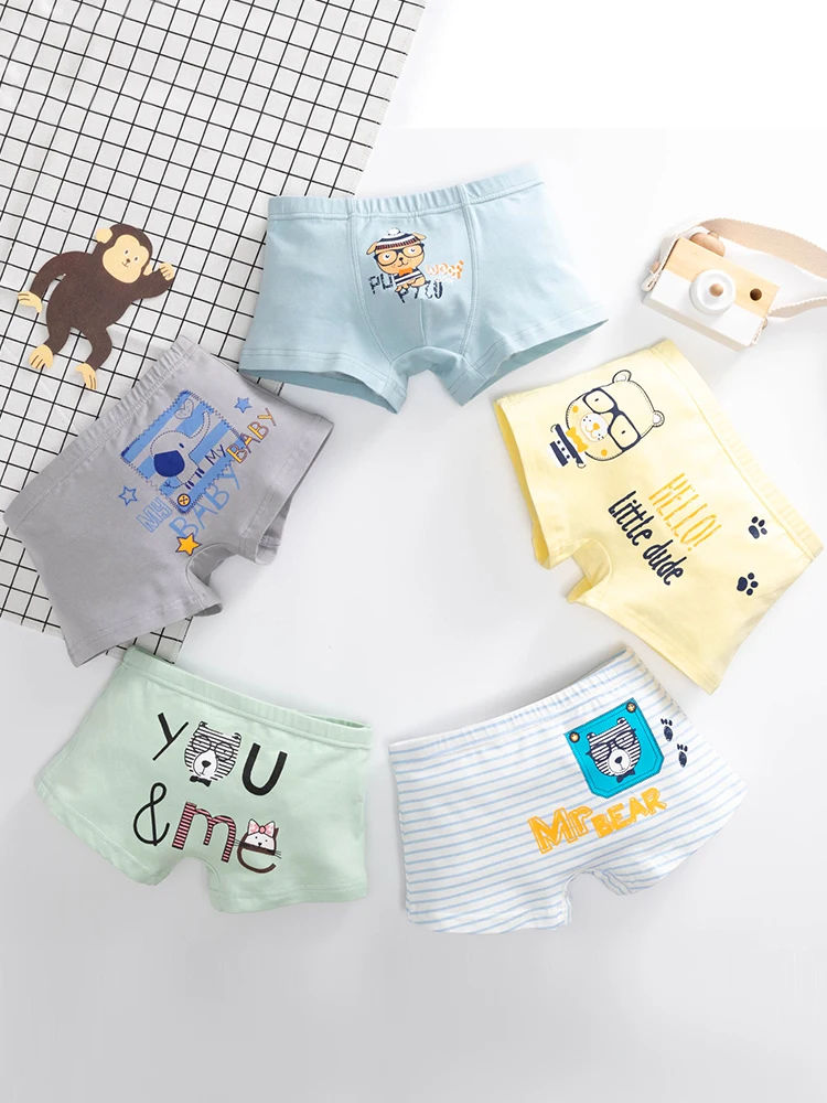 LJMOFA 5 шт. детские модные трусики для малышей четыре сезона хлопковые удобные