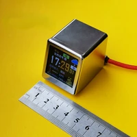 1 54 inch creative simple desktop wifi digital clock gift handmade diy time electronic black technology ornaments