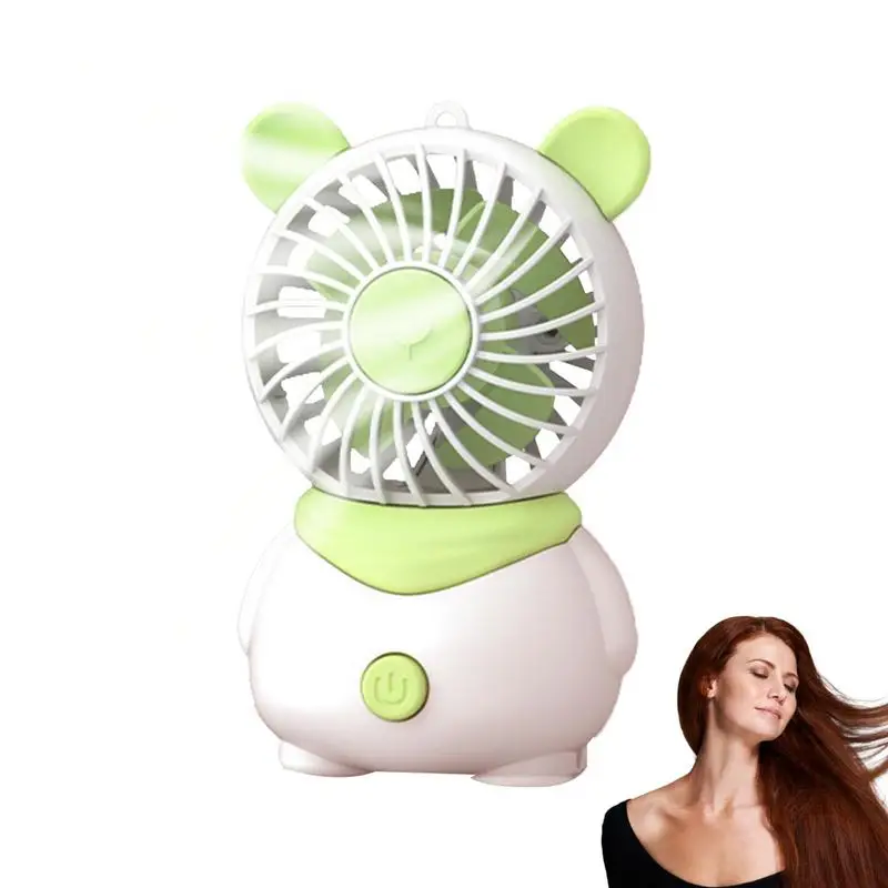 

USB Handheld Fan Table Fan Quiet Cute Pig Design Small Portable 4 Fan Leaves Fan For Home Office Travel Handheld Fan Desktop Fan