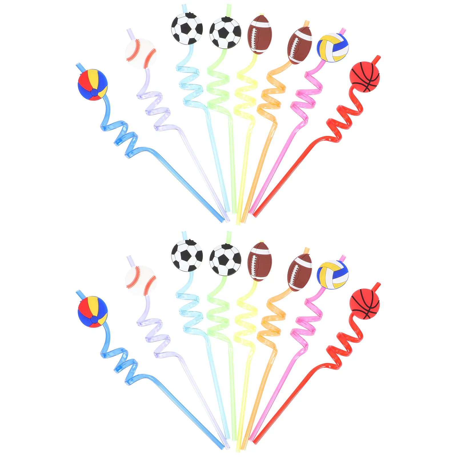

24 шт. спортивные тематические соломинки для питья, питьевые соломинки с сенсорной панелью, принадлежности для футбольной вечеринки