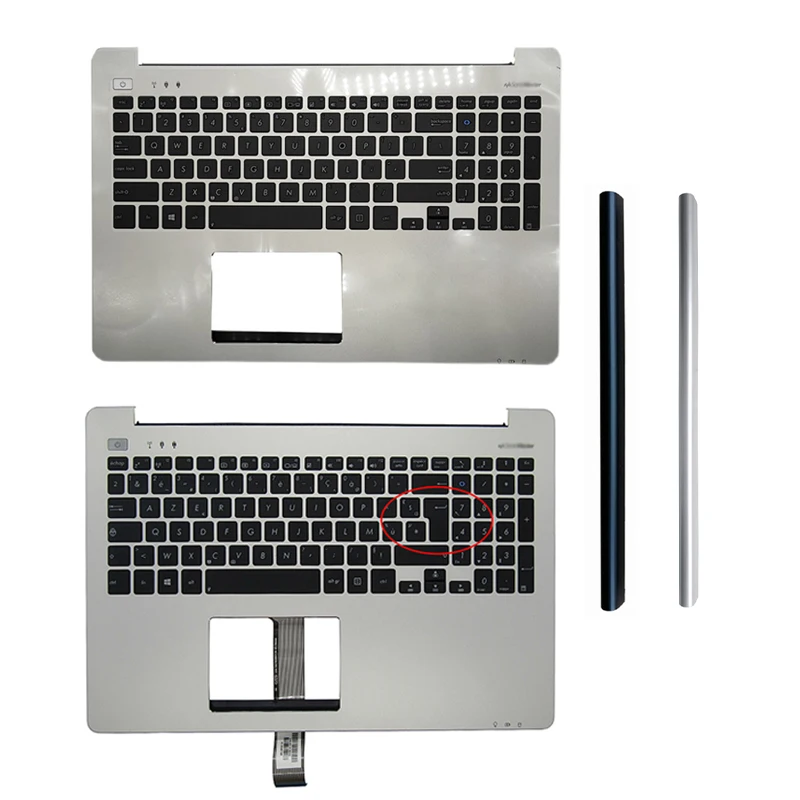 Подставка для ноутбука с английской клавиатурой, для ASUS S551LN V551 A551 K551L S551L R553L C, серебристая