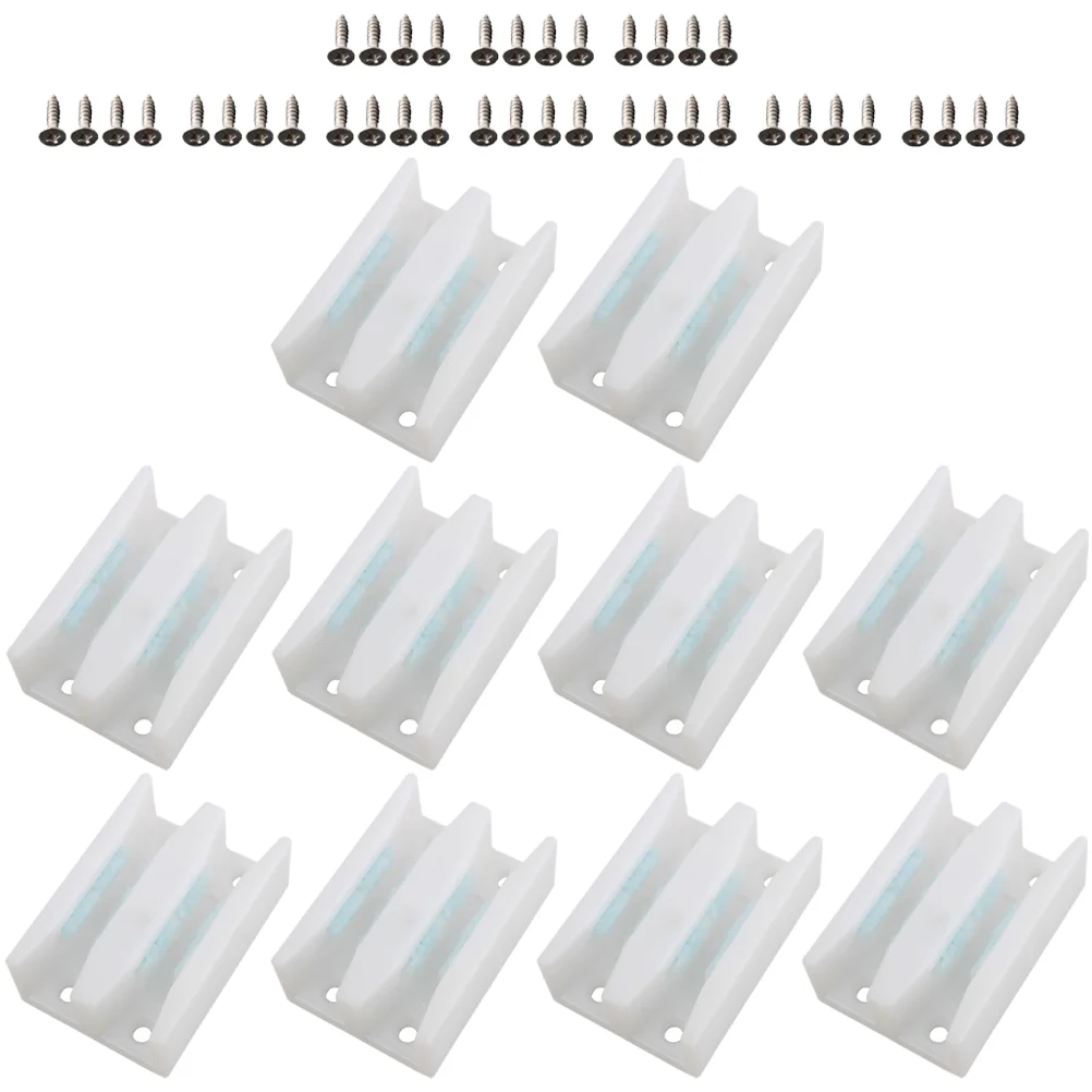 

10 Pcs Glass Shower Door Guide Bottom Bumpers Guides Sliding Doors Component Stopper