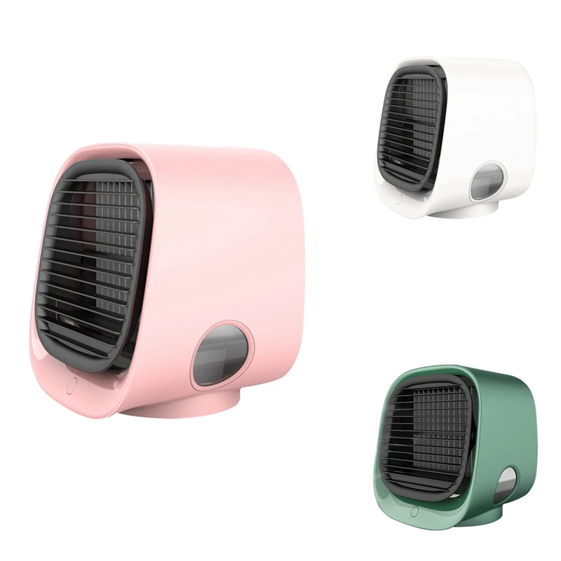 

Air Cooler Fan Mini Desktop Air Conditioner With Night Light Mini USB Water Cooling Fan Humidifier Purifier