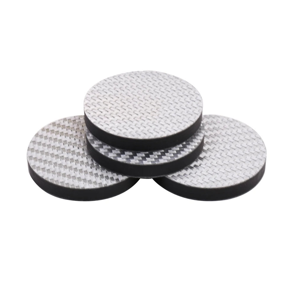 Audiocrast Carbon Fiber Speaker Isolation 25x5mm Spike Base Pad Shoe Feet Hifi CD images - 6