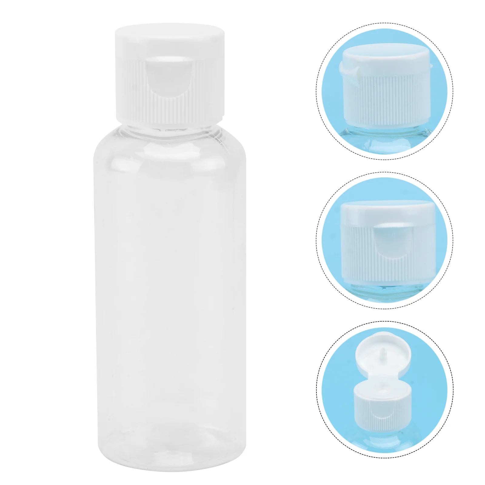 

15Pcs 50ml Empty Bottle Cap Travel Bottle Refillable Bottle Travel Clear Bottle for Body, Shampoo, Toner, Lotion Jars with lids