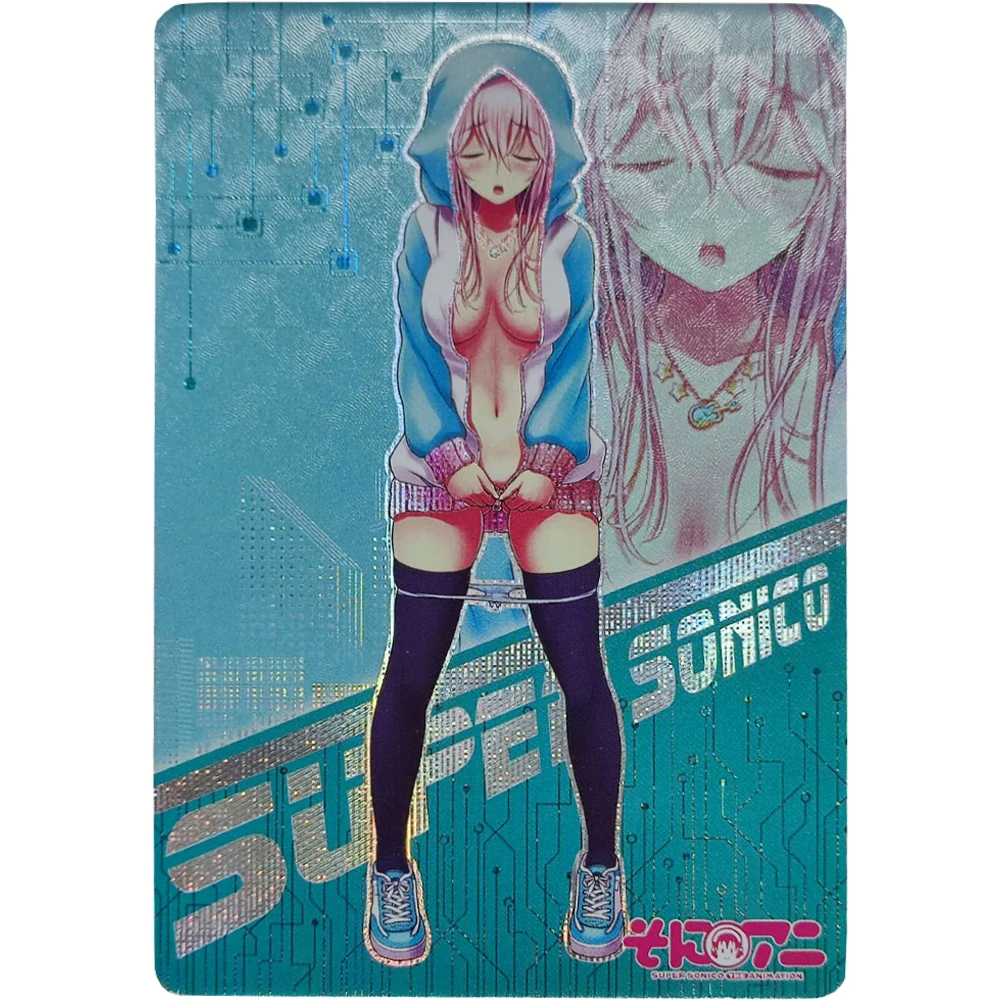 9 шт./компл. Супер Sonico преломляющие флэш-карты второй набор ACG сексуальное Kawaii