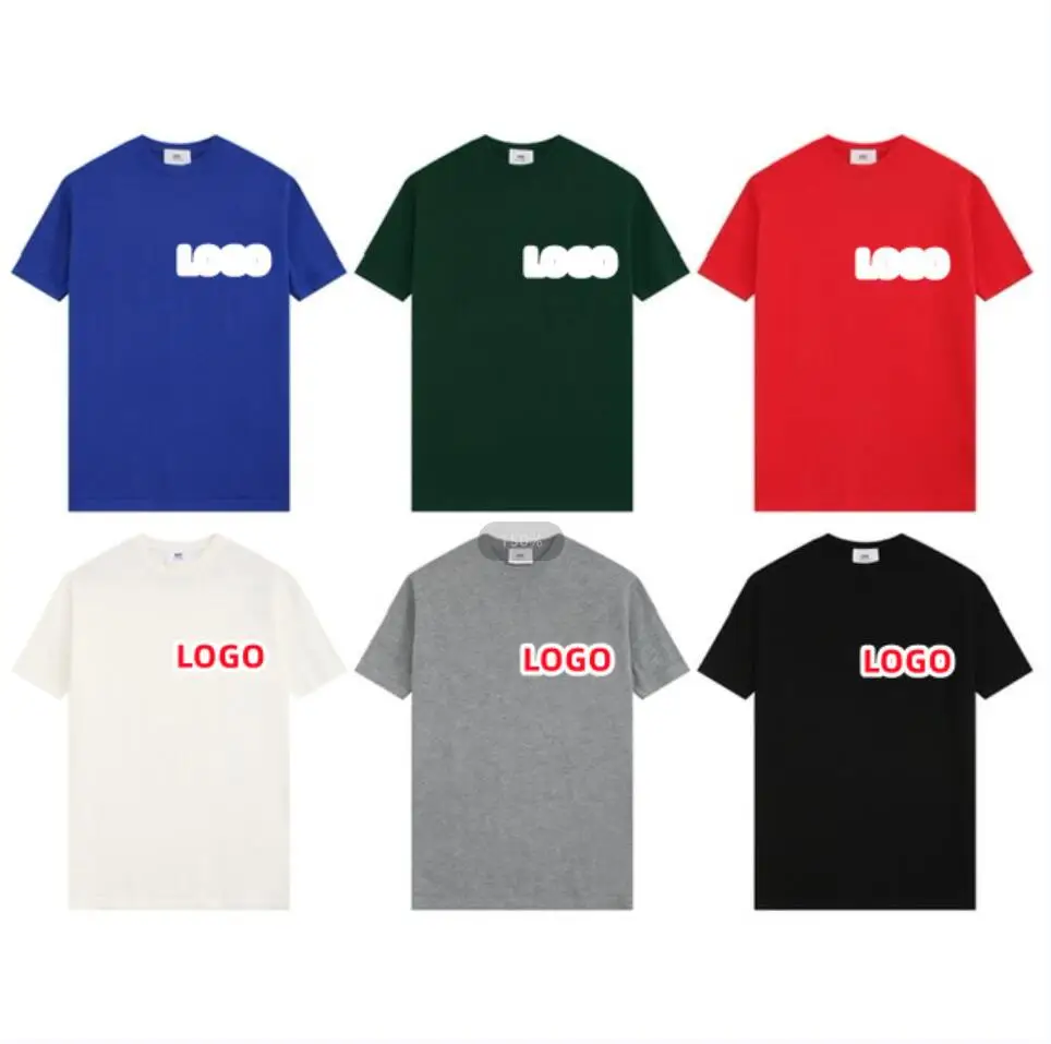 

AMI Alexandre Mattiussi Unisex Men's Women's Couple Casual Fashion Trend Pure Cotton Solid Color Round Neck T-Shirt A25