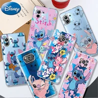 stitch disney cute case for xiaomi mi poco x3 nfc 10t pro 5g soft capas for redmi note 11 10 9s 9 8 7 9a 9c phone coque