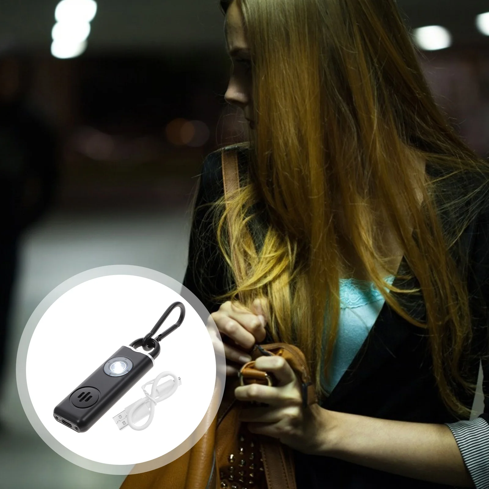 

Personal Alarm Safety Keychain Women Protection Self Defense LED Alarms Student