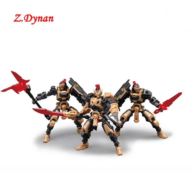 

NO.57 Black and Gold Color Matching Assembled Mecha Movable Model Model Play Hand-made Toy for Children Gifts