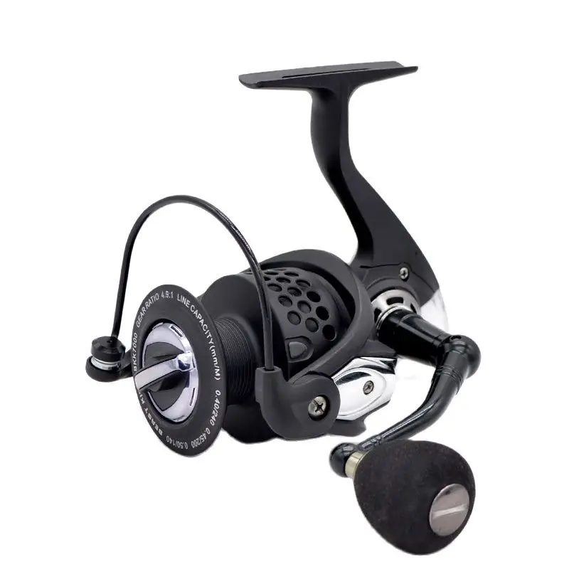 CAMEKOON Spinning Fishing Reel 5.2:1/4.9:1 Gear Ratio Graphite Frame Saltwater Surf Coil 7KG Drag Power Lightweight Carp Wheel