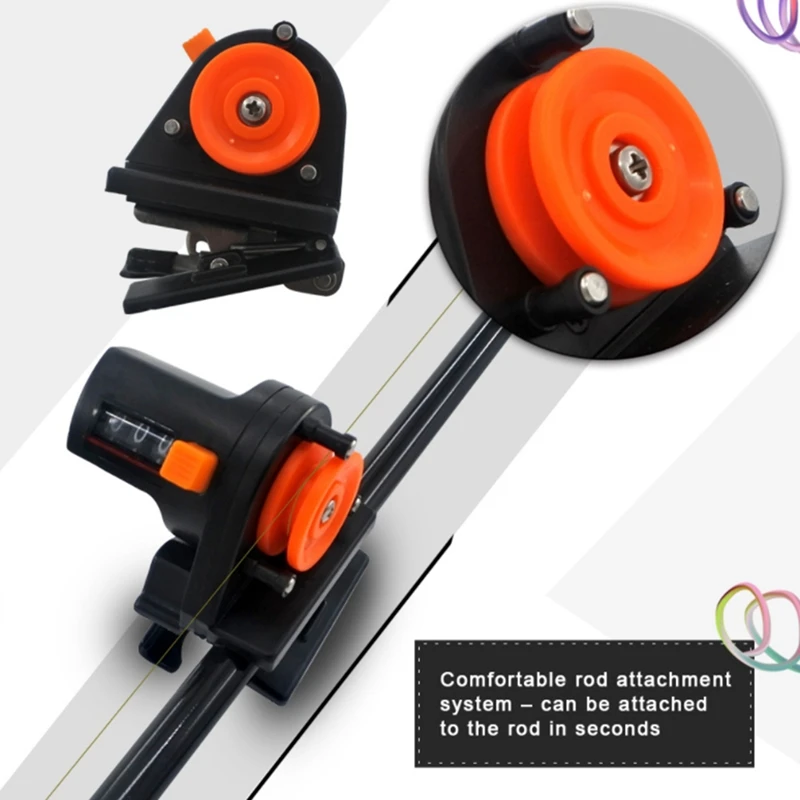 1 шт. 0-999 м 6 см счетчик лески глубины рыболовный инструмент датчик длины снасти