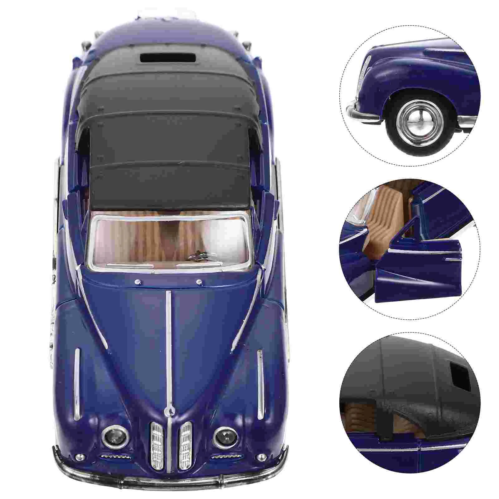 

Classic Car Model Vintage Toy Mini Decor Retro Alloy Metal Decorative Decorate Household