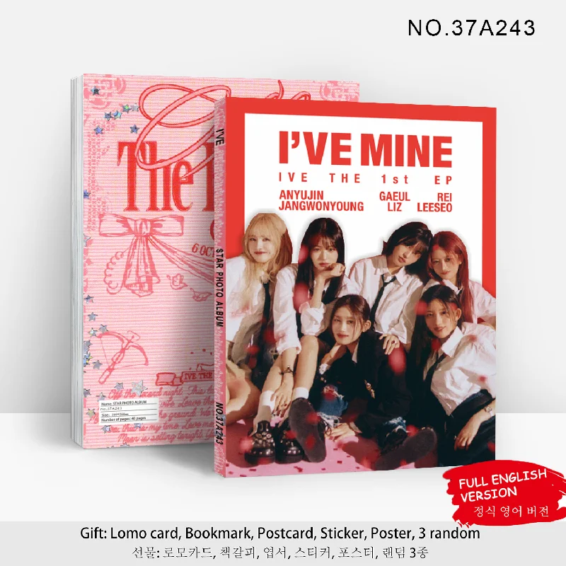 

Kpop IVE New Album I VE MINE Photo Album Portrait HD Photo Card Yujin Gaeul Wonyoung LIZ Rei Leeseo Fans Collection Gifts