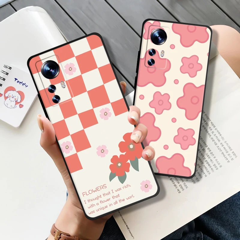 

Pretty Flower Phone Case For Xiaomi Redmi Note 9 Pro 9A 9T 9C Note 8 Pro Note 7 Note 10 Pro Carcasa Soft Black Silicone Cover