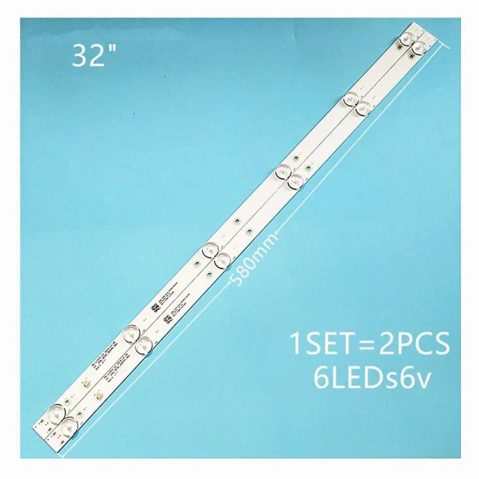 

New 2pcs/lot 6 LED strip light for 32" lights E348124 lights 2202 L1074 V2 2-6-3030-300MA-36