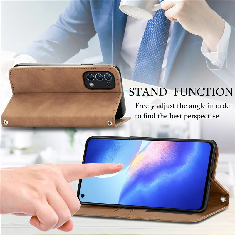 find x3 lite 5g 2021 matte retro flip wallet case for oppo find x3 x 3 lite leather magnetic card phone cover find x3 lite funda free global shipping