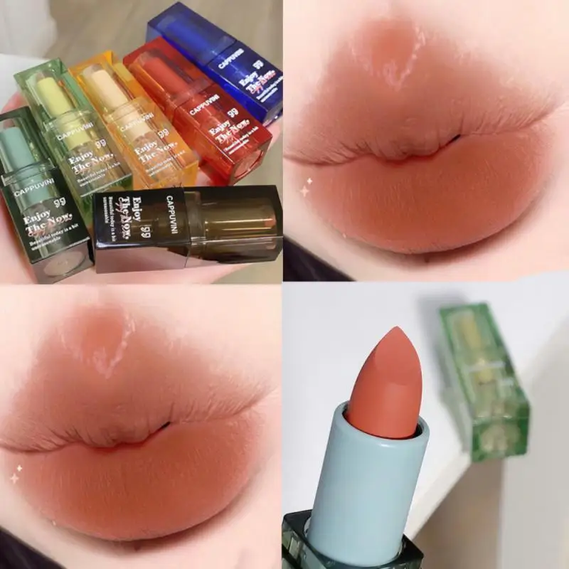 

Soft Mist Lipstick Red Lip Tint Mud 6 Colors Moisture Lipstick Velvet Matte Lipstick Lips Makeup Colorful Tube Lip Glaze