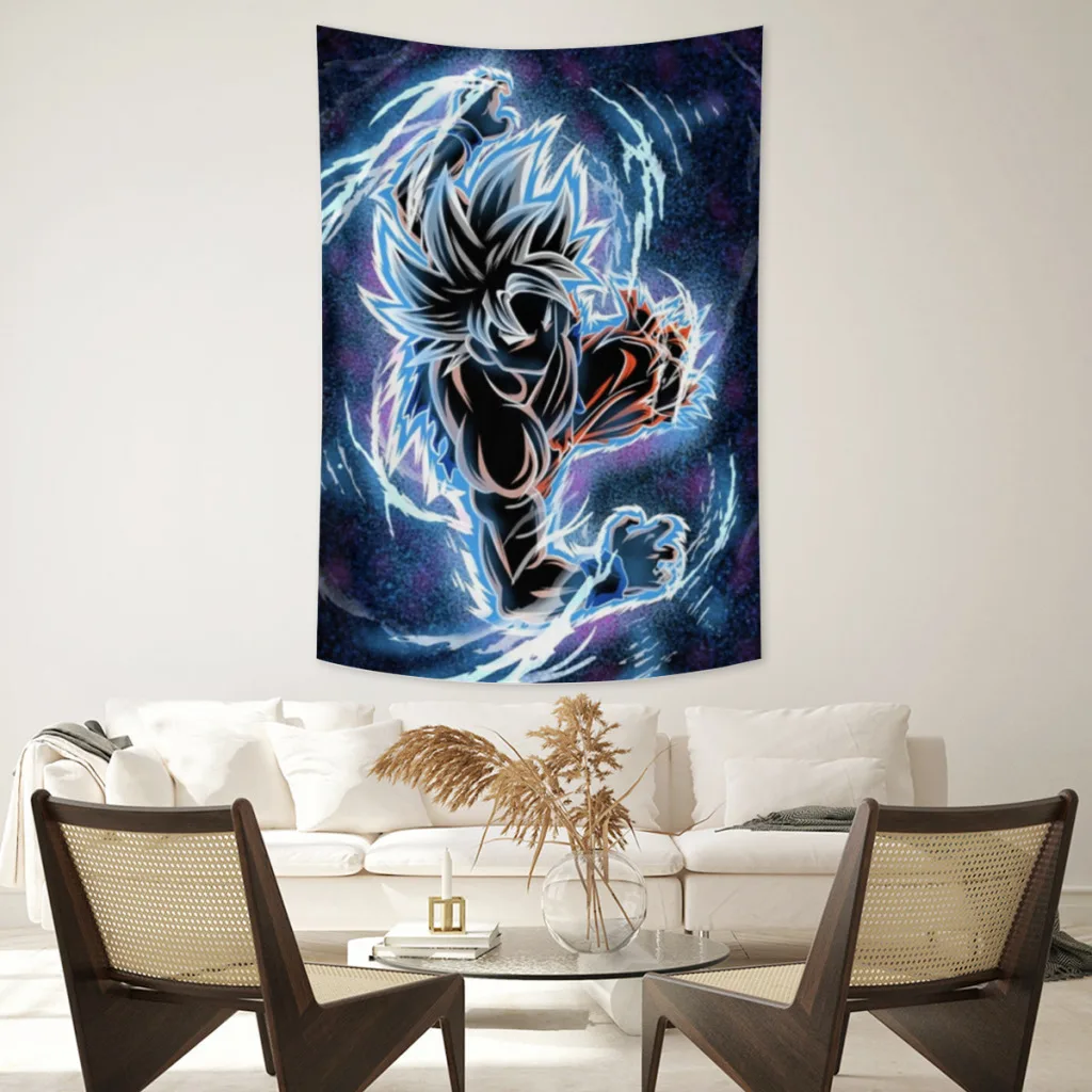 

Watercolor-goku-large Printed Wall Tapestry Wall Hanging Bohemian Tapestries Mandala Aesthetic Home Decor