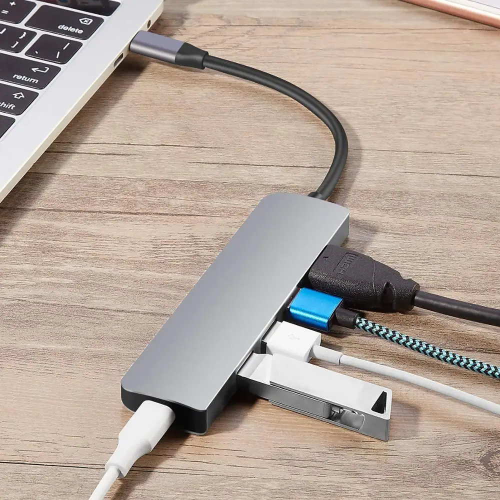 Адаптер для USB Type-C и 3 0 5 в 1 | Электроника