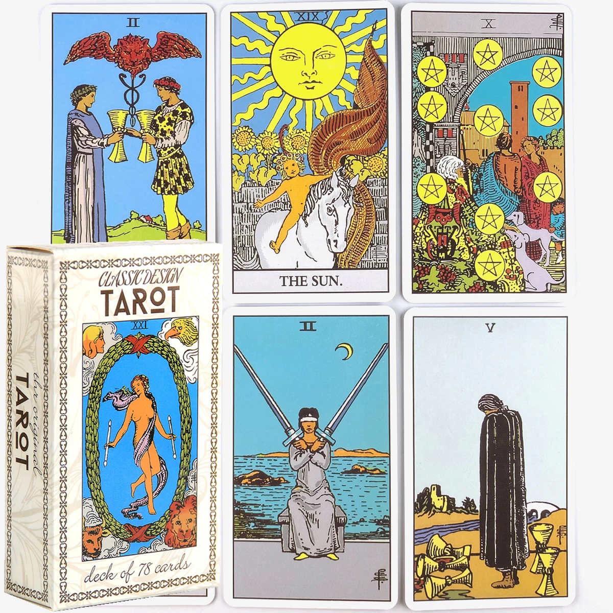 

Classic Design Tarot Cards Deck Original Tarot Deck Edward For New 78 Card Deck Board Game With Pdf Guidebook High Quality
