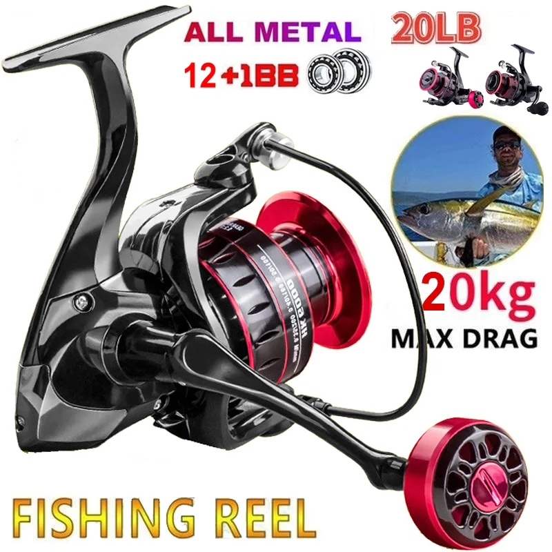 

New Fishing Reel 1000 - 7000 Metal Ball Grip 20kg 5.2:1 Gear Ratio High Speed Spinning Reel Carp Fishing Reel For Saltwater Reel