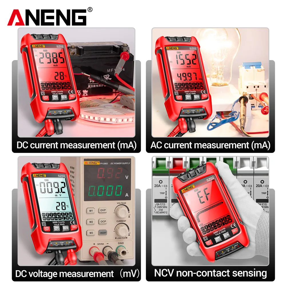 ANENG SZ02 мультиметр цифровой автоматический тестер multimeter ...