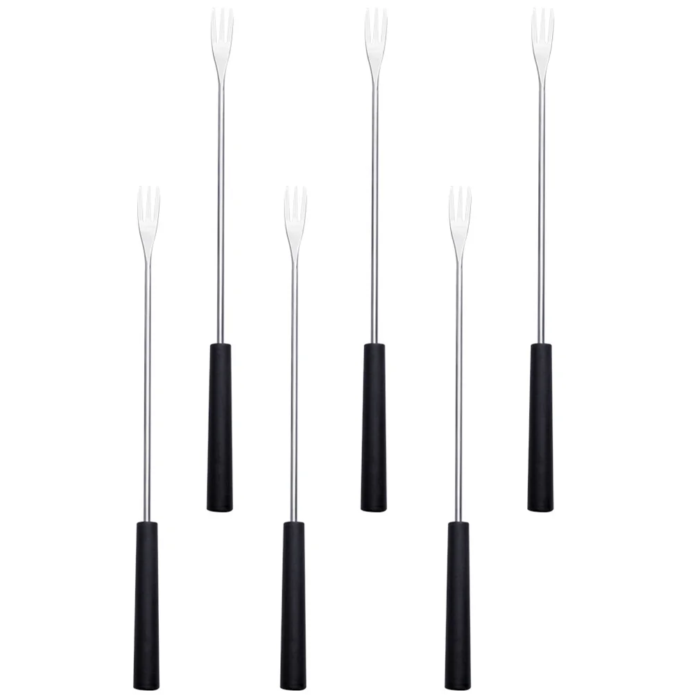 

Stainless Steel Chocolate Fork Cheese Fondue Forks Heat Resistant Hot Pot Fruit Dessert Fork Melting Skewer Kitchen Tools