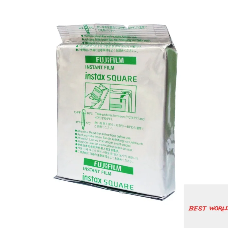 

Fujifilm Instax SQUARE Film 10 Sheets White Edge Photo For Instax SQUARE SQ6 SQ10 SQ20 Hybrid Instant Camera &Share SP-3 Pri
