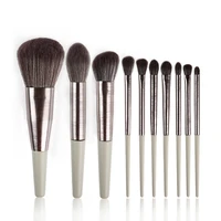 10makeup brush set matte brown blush brush set beauty tools soft hair complete set for beginners powder foundation brush