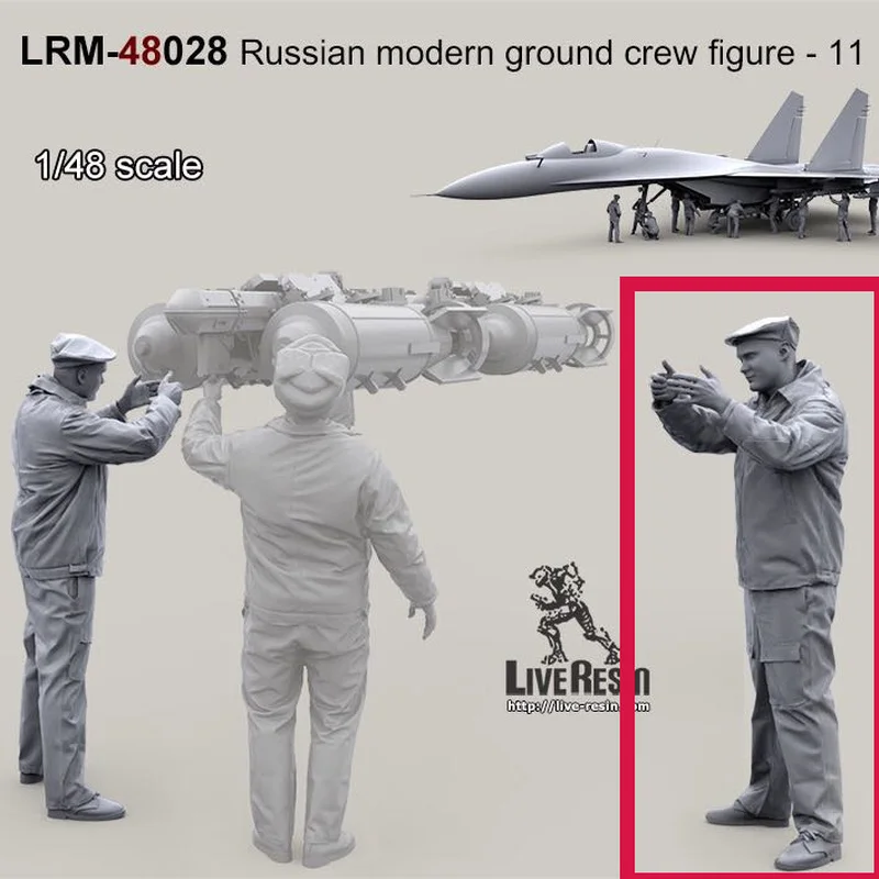 

Литье под давлением в масштабе 1/48, современный российский военный наземный Экипаж-11 (без самолета), микросцена с самособранным Небьющимся х...